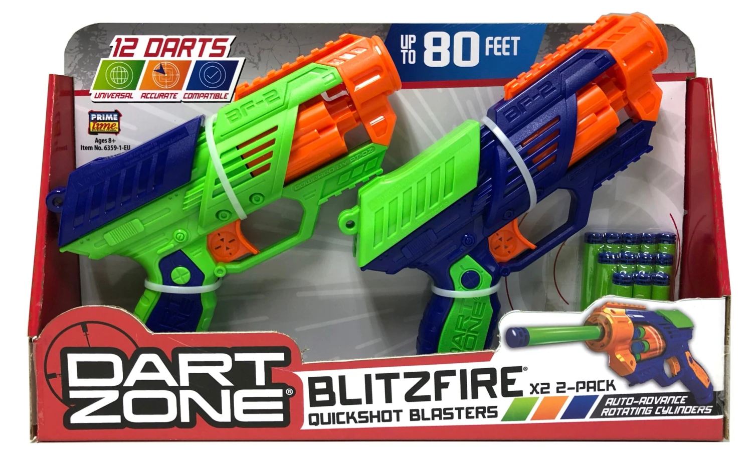 Dart Zone Blitzfire Quickshot Blasters 2 Pack 3 Dart Zone Blitzfire Quickshot Blasters 2 Pack