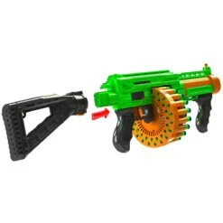 Dart Zone Villainator Sureshot Series Darts -Toy Discount Store Adventure Force Villainator Submachine Pump Action SuperDrum Dart Blaster Compatible with NERF 4