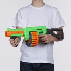 Dart Zone Villainator Sureshot Series Darts -Toy Discount Store Adventure Force Villainator Submachine Pump Action SuperDrum Dart Blaster Compatible with NERF 6